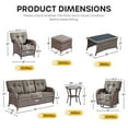 thumbnail image 5 of Bellefurn 9 Piece Outdoor Patio Wicker Furniture Sets,High Back Outdoor Conversation Set with Swivel Rocker Patio Chairs,Sofa,Coffee Table and Ottomans for Porch Balcony Patio Deck, 5 of 12