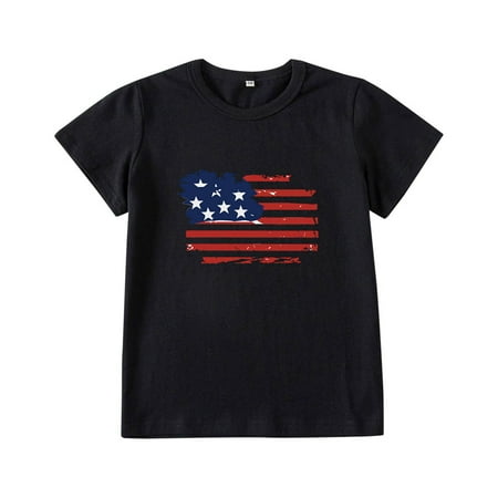 

Pedort Girls Tops Dressy Casual Summer Girls Short Sleeve Pleated Shirts Summer Fashion Solid Color Tops Casual Round Neck Loose Basic Tees T Shirts Black 11Y
