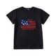 thumbnail image 1 of Gibobby blusas de vestir Niñas formal Camisetas para niños pequeños, camisetas con estampado gráfico 3D del 4 de julio, camisetas de manga corta a la moda para niños y niñas （Negro， 10-12 Años), 1 of 4