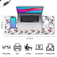 thumbnail image 5 of Long Mouse Pads for Desk,White Cow Scarf Pattern Desk Mats on Top Of Desks, Desk Mouse Pad Extra Large with 3mm Non-Slip Base and Stitched Edge for Gaming,Office,Work,Home 31.5"x11.8", 5 of 6