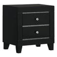 thumbnail image 4 of FOA Murvy 3-Piece Black Solid Wood Bedroom Set - Twin + 2 Nightstands, 4 of 8