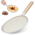 thumbnail image 1 of Vensio -9.2 Inch Non-Stick Crepe Pan with Heat Resistant Wood Handle, Lightweight Aluminum Pancake Maker and Flat Sauté Pan for Induction and Gas Stoves, 1pcs, 1 of 8