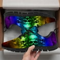 thumbnail image 3 of Customuart Skull Shoes for Men Running Shoes Rainbow Sneakers Size 12, 3 of 5