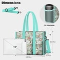 thumbnail image 5 of Teacher Tote Bag,Maltese Dog and Flower Floral Teacher Utility Tote Bag,Large Work Tote Bags for Women with Multiple Pockets,Top Zipper Closure,13.8x10.6x6.7 Inch, 5 of 5