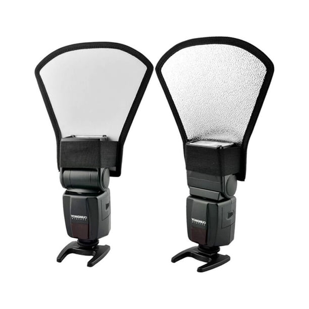 BESTYASH 2Ud Reflector Universal Para Flash De Cámara Con Banda Extensible Para Uso En Fotografía Fija