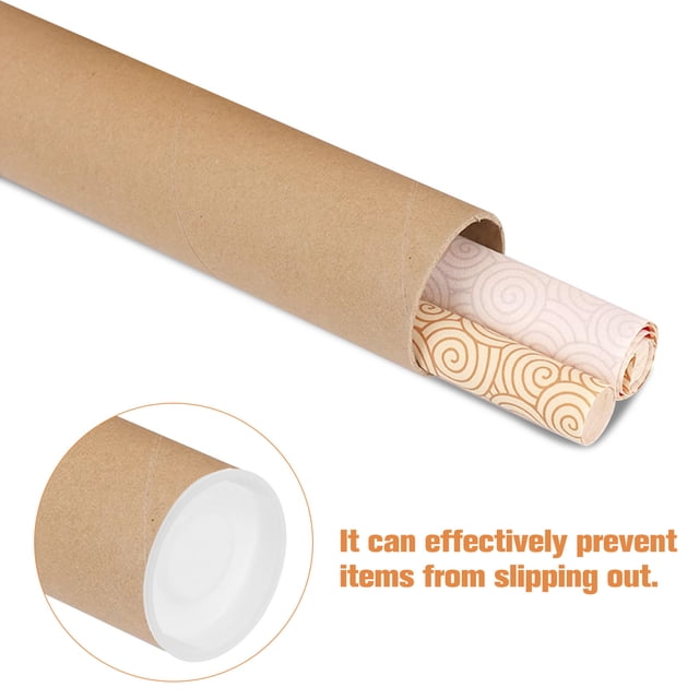 OULII 20Pcs Mailing Tubes Plastic End Caps White for Packaging Process Sturdy Protection 40mm Diameter