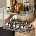 thumbnail image 2 of relayinert ultifunctional Storage Rack 2 Tier Container Toilet Room for Living Party Gray M, 2 of 6