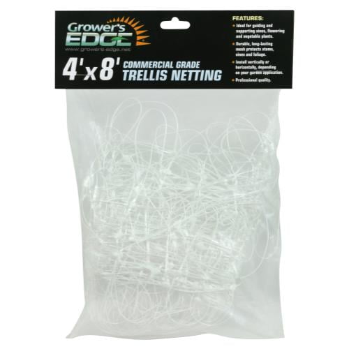 White Plastic Trellis Netting Commercial Grade Polypropylene Garden Net 