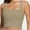 Brown, variant on Women Cropped Tank Tops Sleeveless Square Neck Tanks Basic Crop Tops