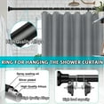 WIDYANA Adjustable Swivel Shower Curtain Rod, 31-76 inches, Matte Black ...