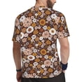 thumbnail image 2 of Wukai Sunflowers Print Men's Short-Sleeved Mesh T-Shirt,Quick-Dry Short Sleeve Workout T-Shirt-4X-Large, 2 of 8