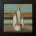 thumbnail image 2 of Pinto, Patricia 15x15 Black Modern Framed Museum Art Print Titled - Elegantisimo on Teal I, 2 of 5