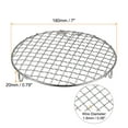 thumbnail image 2 of Unique Bargains Round Cooking Rack, 7-inch Stainless Steel Cross Wire Barbecue Grill Net Racks with Legs, 2 of 5