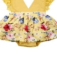 thumbnail image 2 of Combinaison Jaune à Fleurs d'Été pour Bébé Fille Robe Rouge, 2 of 3