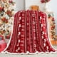 thumbnail image 4 of Manta roja de Navidad para sofá, cama, sofá, doble capa, gruesa, suave y esponjosa, manta de franela de lana, 60x80 pulgadas, 2024, 4 of 4