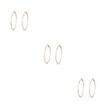 thumbnail image 4 of Pendientes de Aro sweethay Joyería Creativa para Niñas Dorado 4cm 3Conjunto, 4 of 6