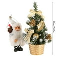 thumbnail image 4 of Baywell Artificial Mini Christmas Tree, Green, Dunhill Fir, Decorated with Pine Cones, Berry Clusters, Frosted Branches, Includes Cloth Bag Base, 4 of 8