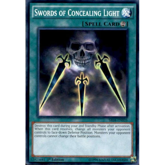 YuGiOh Dinosmasher's Fury Structure Deck Common Swords of Concealing Light SR04-EN026