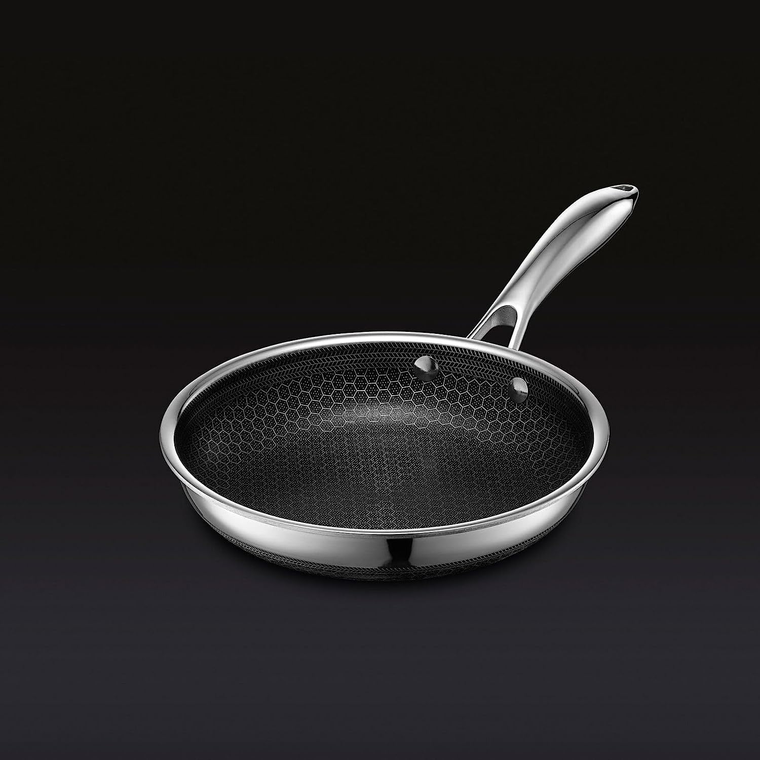 Buy Hexclad 1198193/Set Commercial 8-Inch Fry Pan With Tempered Glass Lid  Bundle, Hybrid Stainless Steel/Nonstick Online at desertcartINDIA