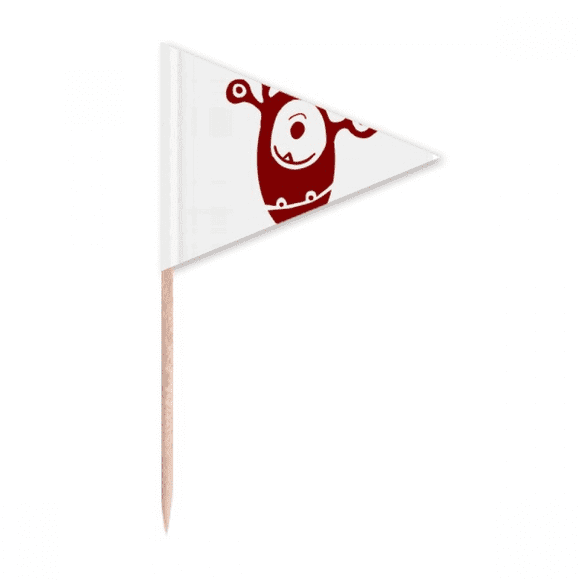 Alien Monster Creature Cyclops Toothpick Triangle Cupcake Toppers Flag