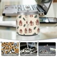 thumbnail image 6 of Yayeee Ashtray with Lid for Cigarette Smokeless Stainless Steel Home Ash Holder, Beige Christmas Box Pattern, 6 of 7