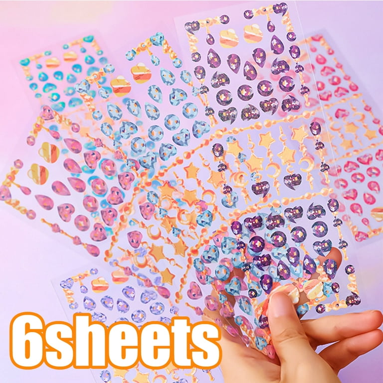 Cheers.US 6Sheets Resin Art Supplies, Shiny Stickers, Transparent Resin  Stickers for Card Making, Scrapbook, DIY Jewelry, Resin Stickers with  Romantic