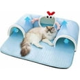 thumbnail image 2 of Colourtree Blue Cat Tunnel Bed - Cat Bed Tunnel Sleep Mat - Pet Supplies Cushion Sleeping Mat for Small Animal (Free Gift: Pet Blanket), 2 of 8