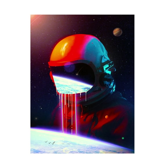 Canvas Wall Art - Francis Minoza 'Leak' Wall Art for Living Room, Bedroom, or Office Décor by Trademark Fine Art - 14 x 19 Inches