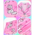 thumbnail image 5 of Girls Pajamas Silk PJS Set Rainbow Unicorn Sleepwear Short Sleeve Long Pants Jammies for Toddler Kids, 5 of 6