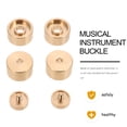 thumbnail image 5 of FRCOLOR 1 Set Trumpet Button Buckles Portable Press Covers Trumpet Accessories (Golden), 5 of 5