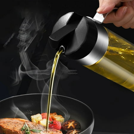 LSLJS Olive Oil Dispenser Bottle Leakproof Glass Oil Container With Non ...