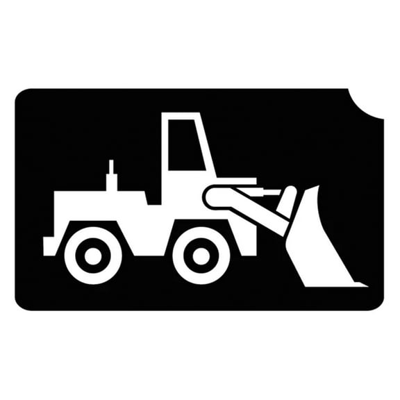Art Factory Glitter Tattoo Stencil - Excavator Construction (5/pack), Temporary Tattoo Template for Kids Adults, Face Paint Stencil Body Art Stencil, Stencil for Face Painting, Party, 2.6'' x 1.6''