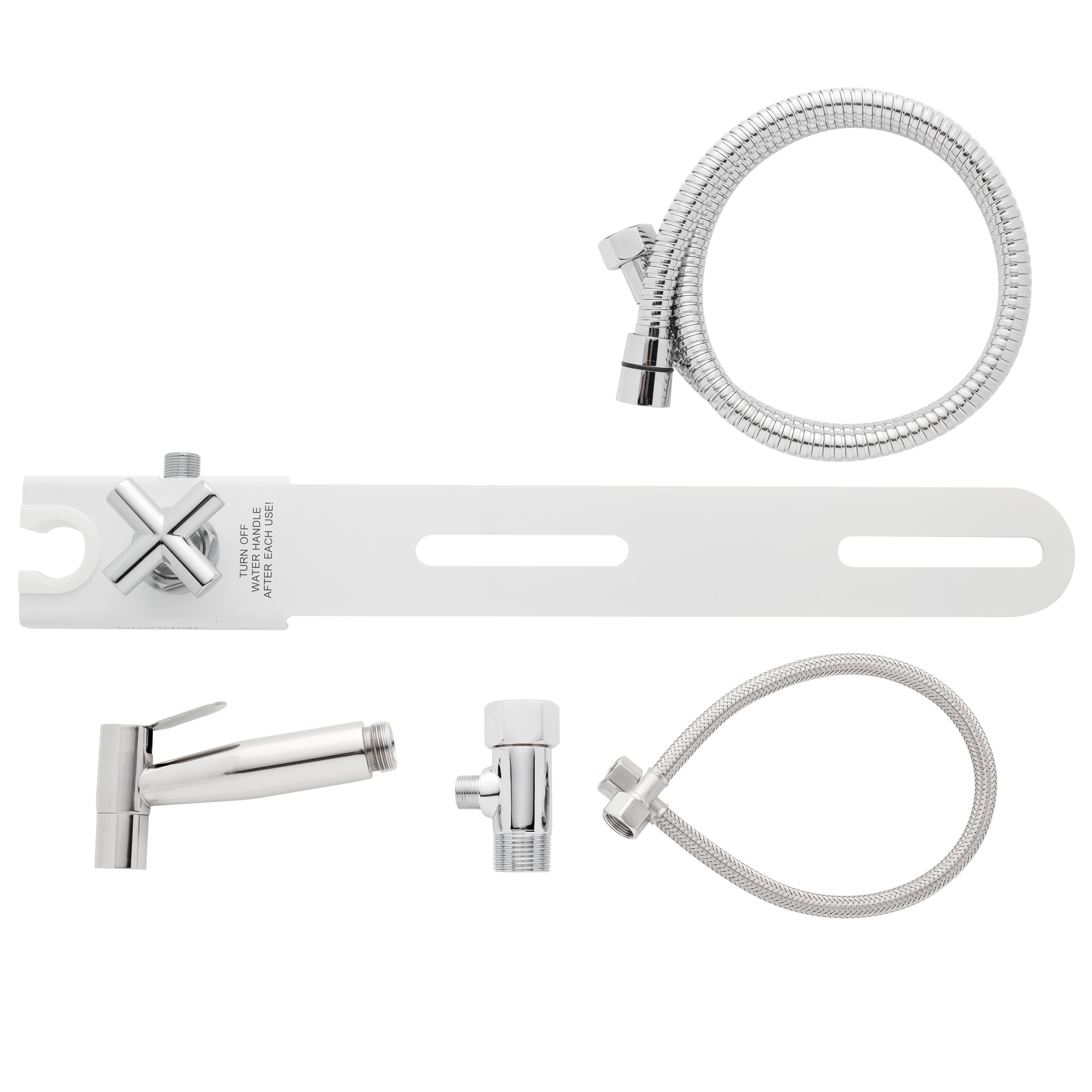CleanSpa Luxury Hand-Held Bidet Holster with Integrated Shut Off, White
