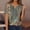 Green, variant on Summer Tops for Women Neck Buttons Dressy Geometric Print Tshirt Short Sleeve Spring Casual Tees