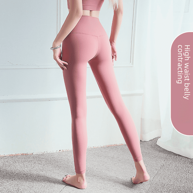 Pantalones de yoga de cintura alta para mujer, pantalones ajustados elásticos para deportes al aire libre, ropa de yoga estrictamente seleccionada de Europa y América