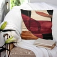 thumbnail image 3 of Red Burnt Orange Decorative Pillowcase 24''x24'', Geometric Boho Modern Abstract Throw Pillow Covers Soft Cushion Case for Couch Sofa Bedroom Living Room, Pillowcase Boho Decor, 3 of 8
