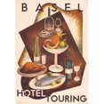 thumbnail image 3 of Werner Koch 11x14 Black Modern Framed Museum Art Print Titled - Basel, Hotel Touring (1936), 3 of 5