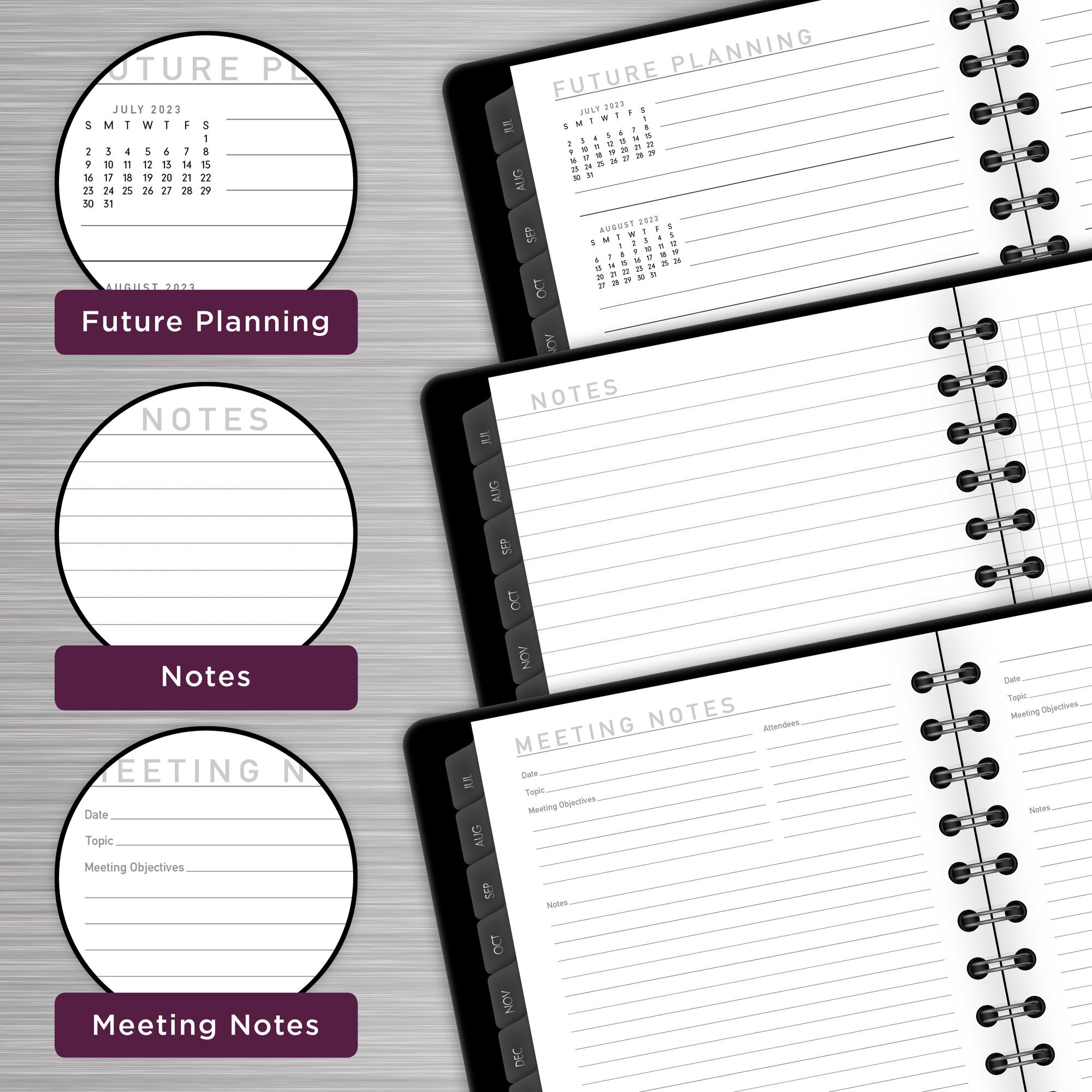 AT-A-GLANCE Contemporary Academic 2022-2023 Weekly Monthly Planner Black Small 5