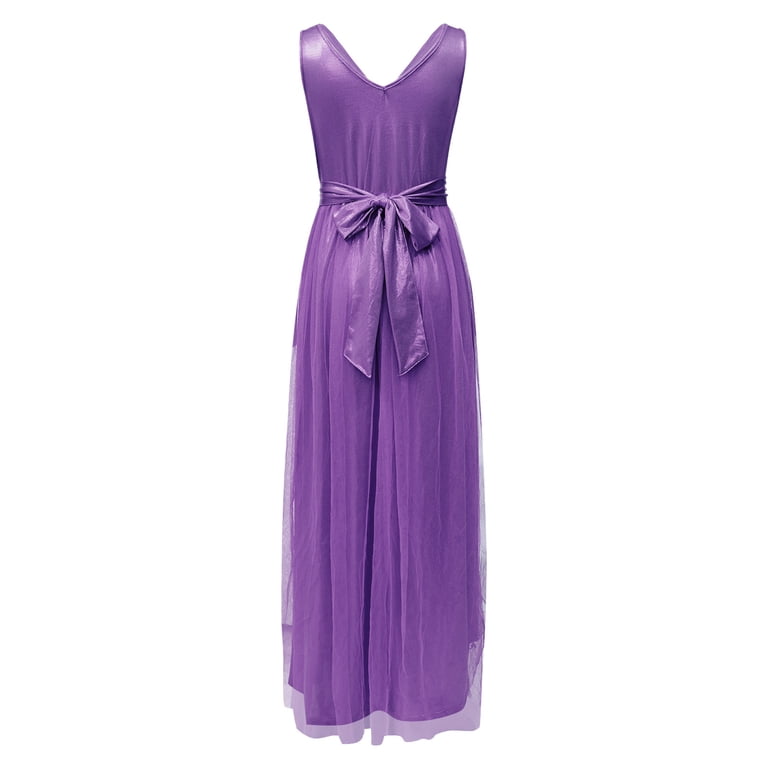 KaLI_store Formal Dresses for Women Evening Party Lace Cape Dress with  Chiffon Overlay Knee Length, Wedding Guest Midi V-Back Dress Purple,M -  Walmart.com