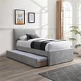 thumbnail image 2 of Meridian Furniture Myles Lit Gigogne Simple en Tissu Chenille Gris, 2 of 9