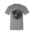 thumbnail image 2 of Wild Bobby, God Is My Judge Smokey Gray Skull Dark Pop Culture Men's Graphic T-Shirt, Heather Grey, 4XL, 2 of 3