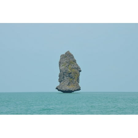 Landscape Rock Thailand Seascape James Bond Island-20 Inch By 30 Inch Laminated Poster With Bright Colors And Vivid Imagery-Fits Perfectly In Many Attractive Frames