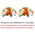 thumbnail image 4 of Glasseam Artificial Silk Orange Rose Flower Ball Centerpiece(2 Count), 4 of 8