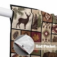 thumbnail image 4 of Country Patch Plaid Swag Curtains for Kitchen/Bedroom/Living Room, Brown Farmhouse Retro Bear Deer Cabin Scalloped Curtains 63 Inch Long, Window Swag Topper Curtains Valances 2 Panels Set 36"x63", 4 of 8