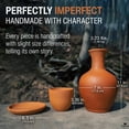 thumbnail image 4 of Natural Clay Water Pitcher, Unglazed Terracotta Carafe, 1.6 Qt, Brown, 4 of 12