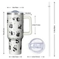 thumbnail image 3 of 1pc panda 40oz Tumbler with Straw & Handle - Insulated Stainless Steel Cup | Holiday Gift for Man Women (Christmas, Valentine's, Birthday), 3 of 5