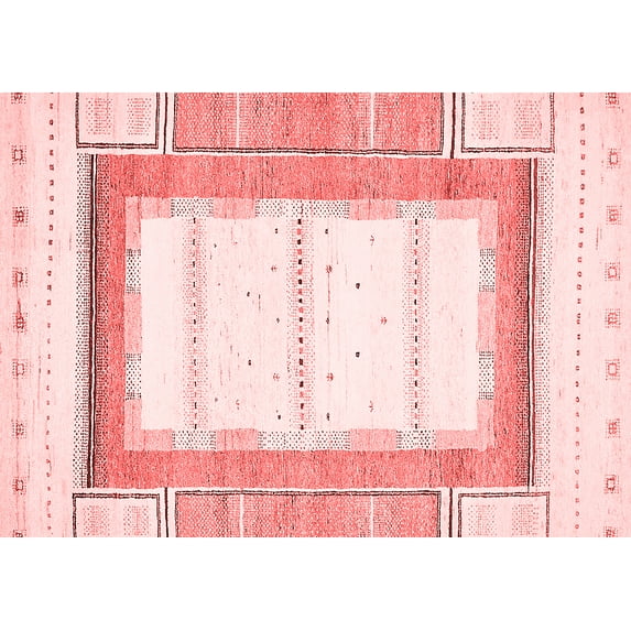Ahgly Company Indoor Rectangle Solid Red Modern Area Rugs, 3' x 5'