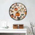 thumbnail image 2 of Yayeee Wall Clock Battery Operated 11.9" Silent Non-Ticking for Living Room, Beige Fall Coffee, 2 of 8