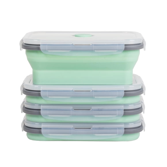 Recipientes de almacenamiento de alimentos Annaklin, plegables, 800 ml, paquete de 4