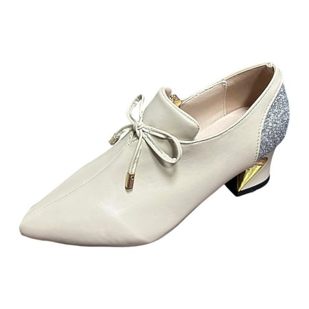 

Quealent Adult Women Shoes Women Wedges Boots Platform Shoes Slip On Boots Fashion Casual Fashion Women s Pointed Thick Women s Wedges Casual Shoes Beige 7